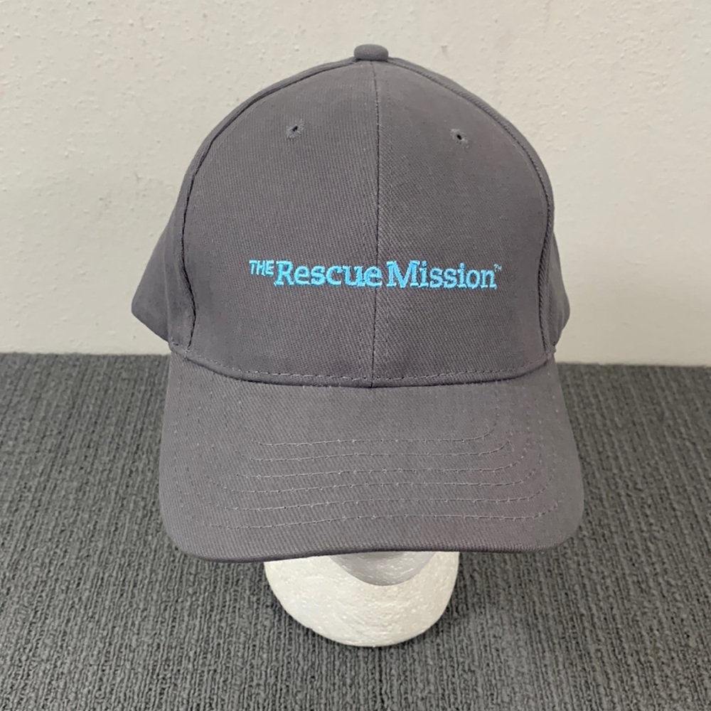 The Rescue Mission Baseball Hat Mens OSFA Gray Adjustable Strapback Cap 4199